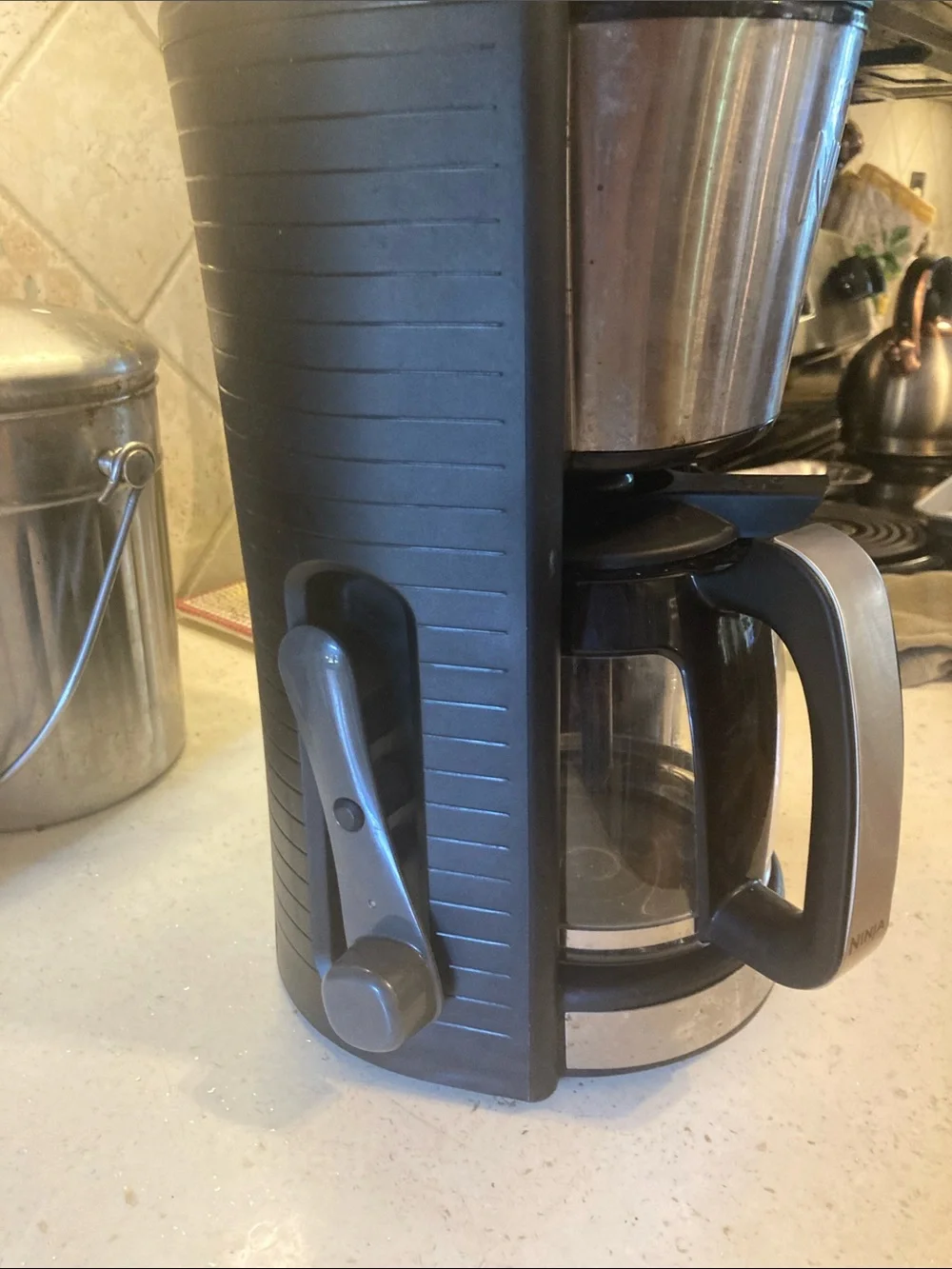 Ninja Coffee Maker in Silver and Black with Clear Water Reservoir